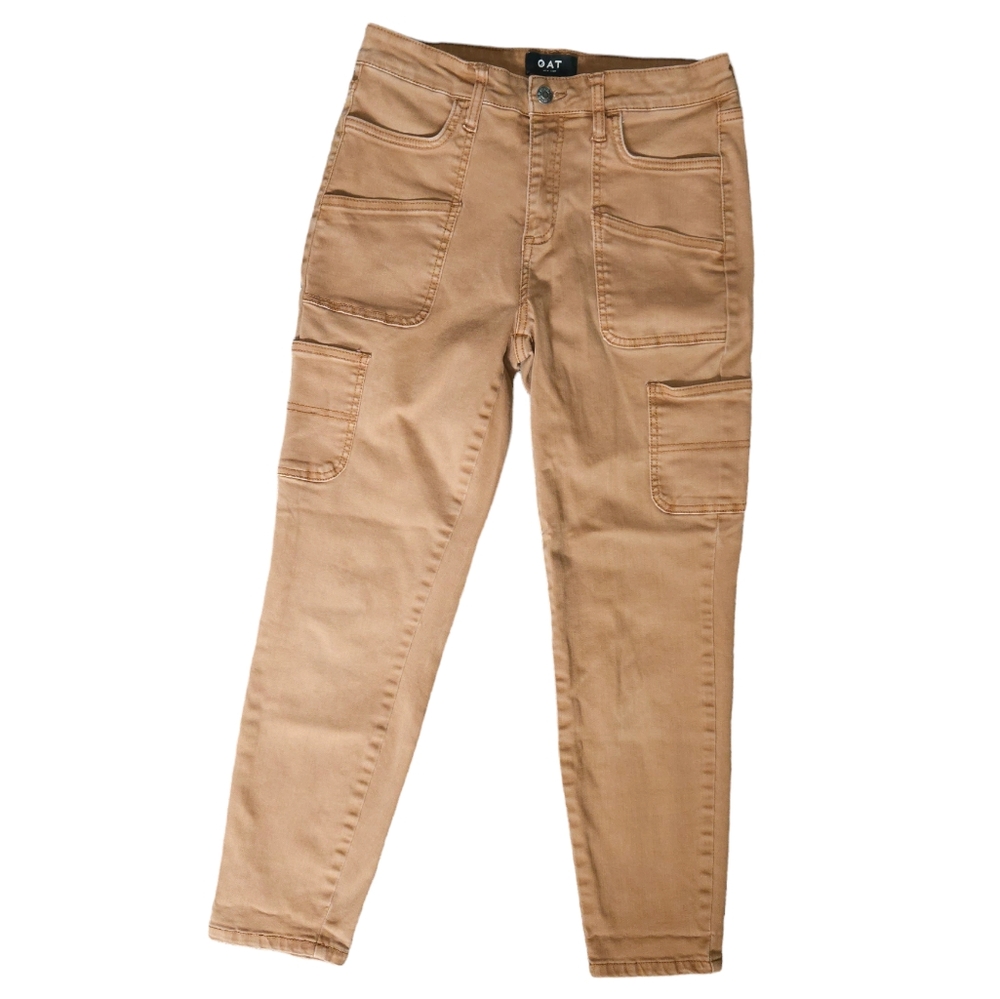 OAT New York Mid-rise Ankle Skinny Cargo  Jeans Pants